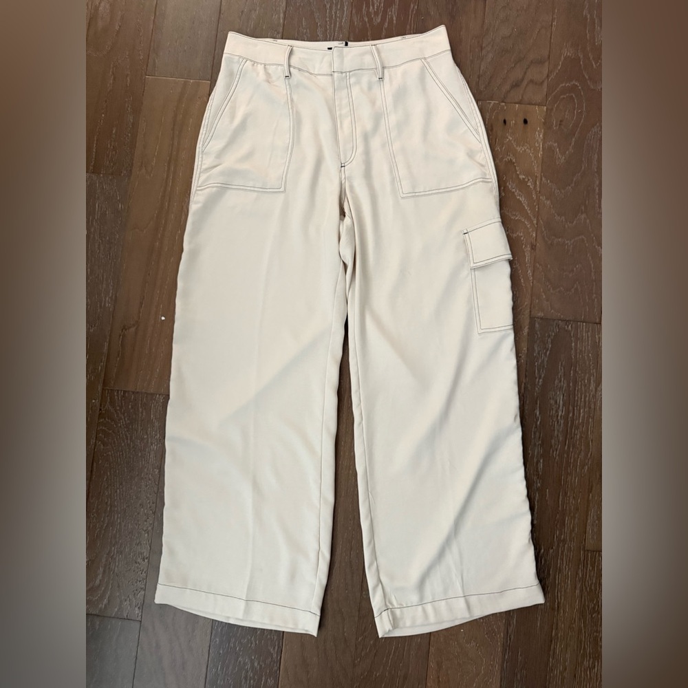 DKNY Cream Wide-Leg Pantsuit